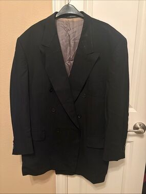 Givenchy Double-Breasted Black Suit Jacket